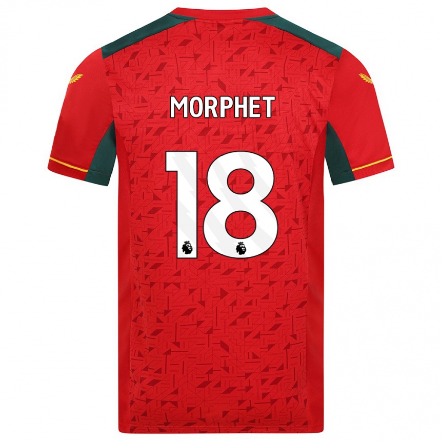 Kids Football Anna Morphet #18 Red Away Jersey 2023/24 T-Shirt Canada