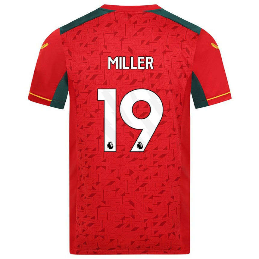 Kids Football Ali Miller #19 Red Away Jersey 2023/24 T-Shirt Canada