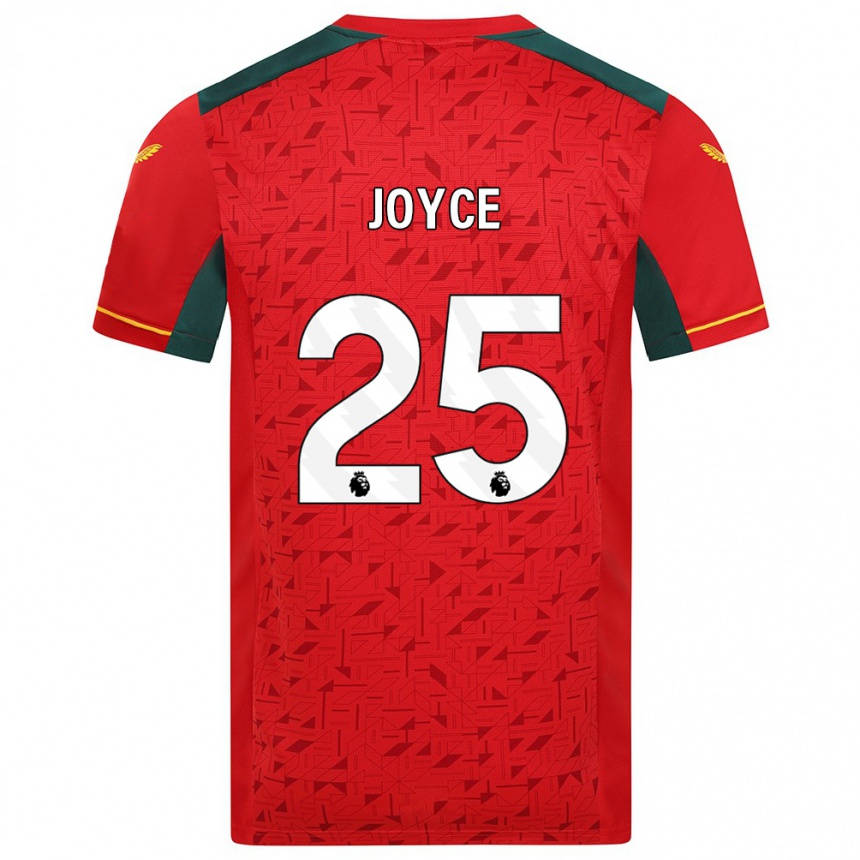 Kids Football Leonie Joyce #25 Red Away Jersey 2023/24 T-Shirt Canada