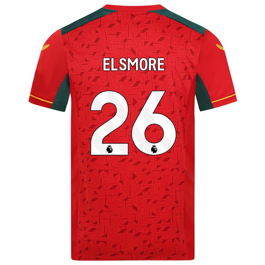 Enfant Football Maillot Ria Elsmore #26 Rouge Tenues Extérieur 2023/24 Canada