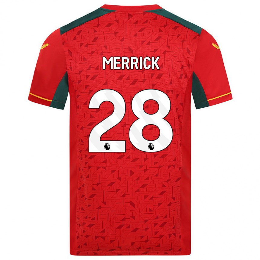 Kids Football Beth Merrick #28 Red Away Jersey 2023/24 T-Shirt Canada