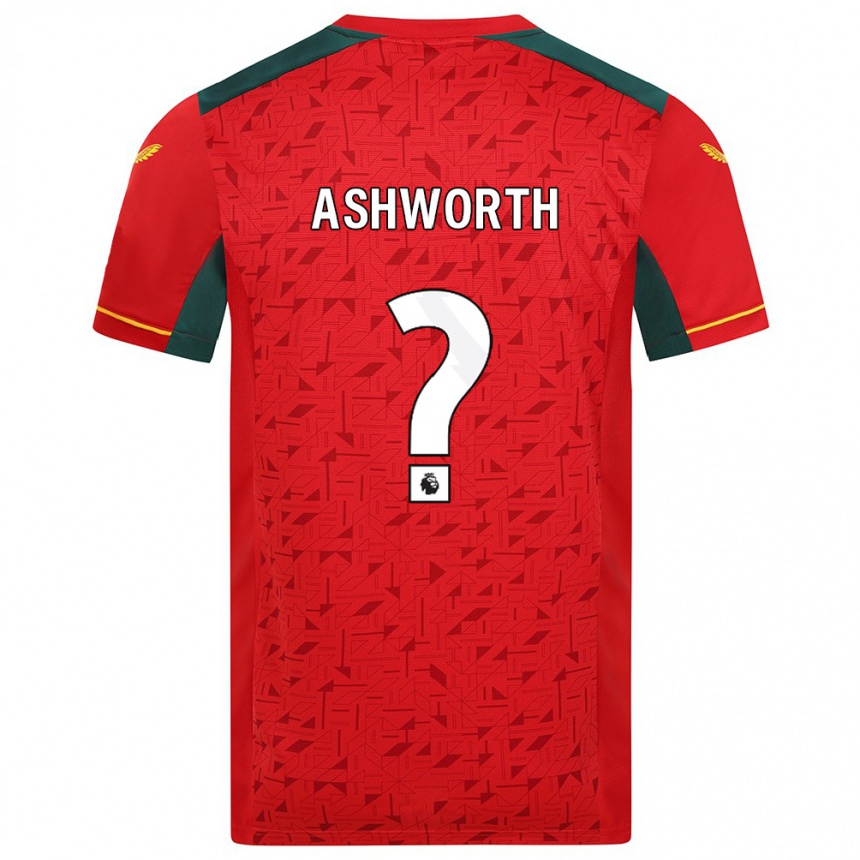 Kids Football Finn Ashworth #0 Red Away Jersey 2023/24 T-Shirt Canada