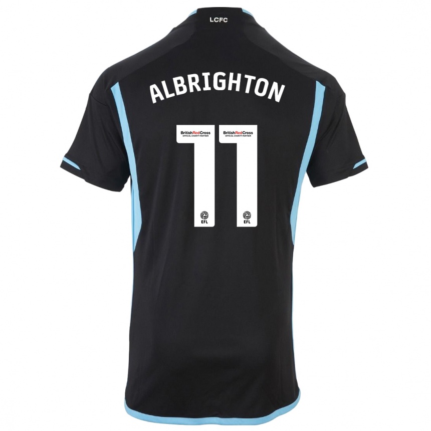 Kids Football Marc Albrighton #11 Black Away Jersey 2023/24 T-Shirt Canada