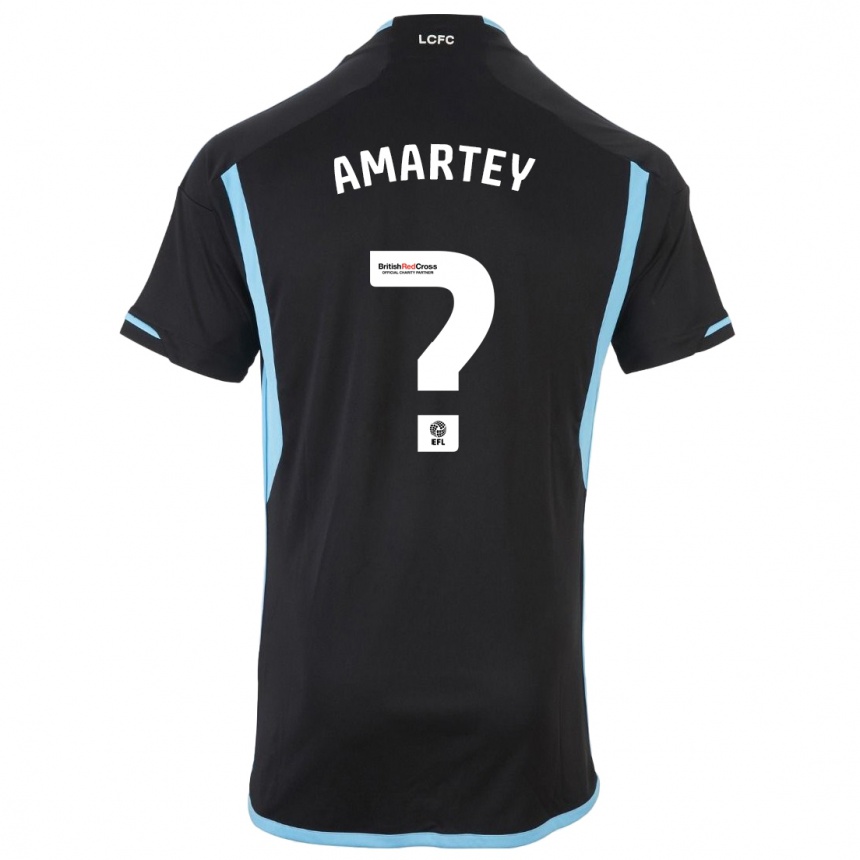 Kids Football Bobby Amartey #0 Black Away Jersey 2023/24 T-Shirt Canada