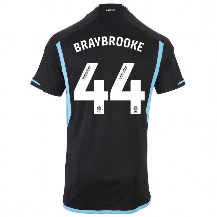 Kids Football Sammy Braybrooke #44 Black Away Jersey 2023/24 T-Shirt Canada