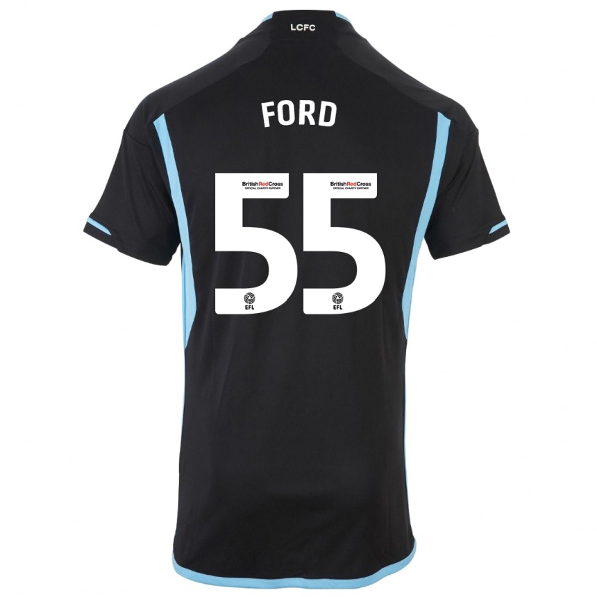 Kids Football Harvey Godsmark-Ford #55 Black Away Jersey 2023/24 T-Shirt Canada