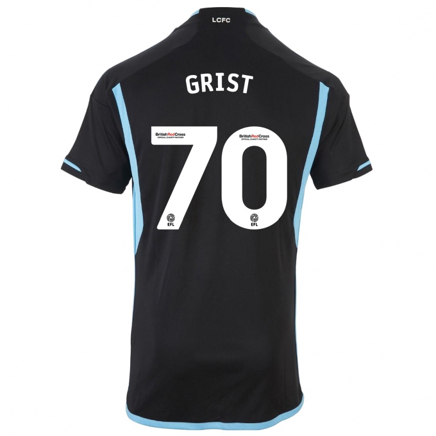 Kids Football Ben Grist #70 Black Away Jersey 2023/24 T-Shirt Canada