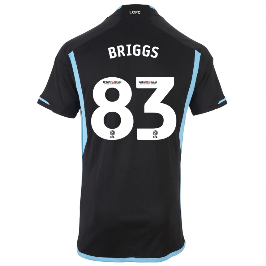 Kids Football Logan Briggs #83 Black Away Jersey 2023/24 T-Shirt Canada