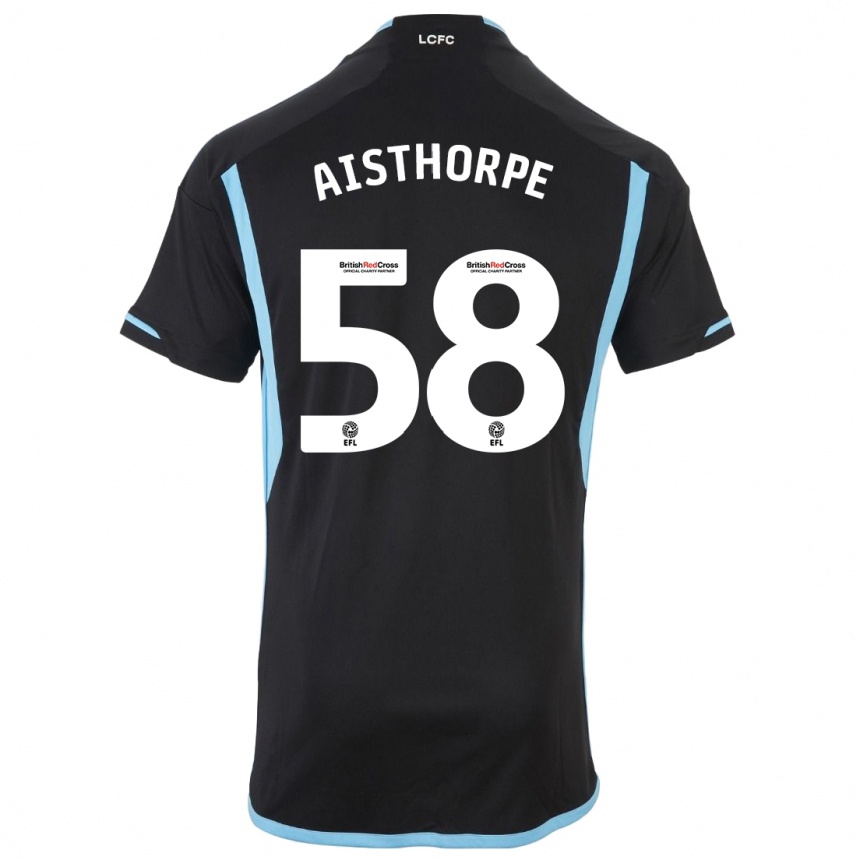 Kids Football Bailey Aisthorpe #58 Black Away Jersey 2023/24 T-Shirt Canada