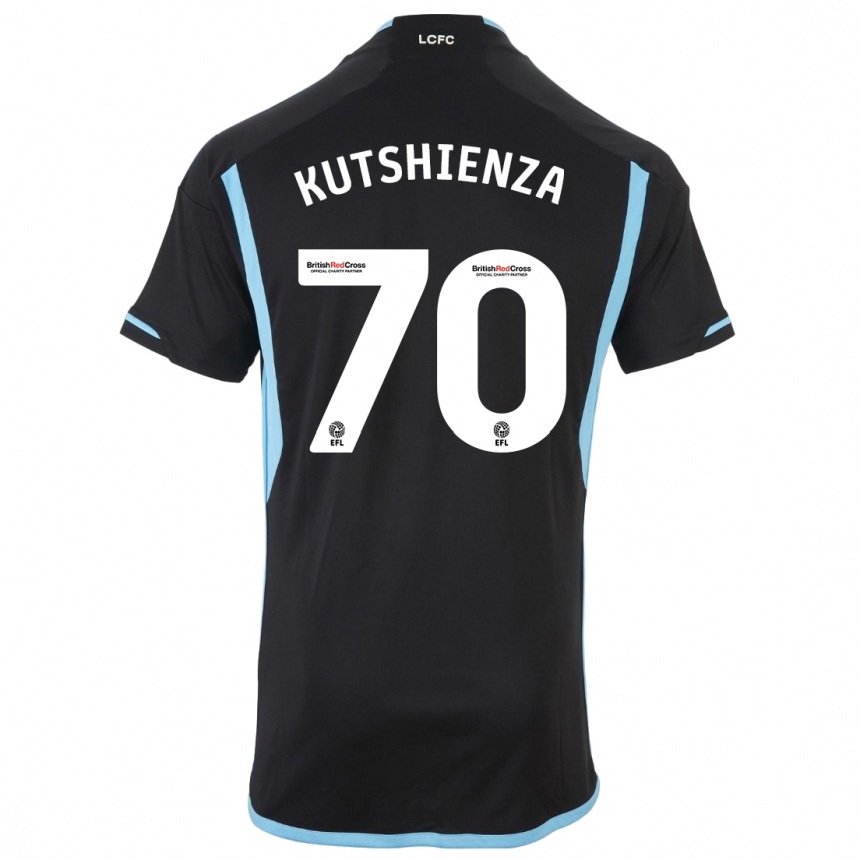 Kids Football Jesper Kutshienza #70 Black Away Jersey 2023/24 T-Shirt Canada