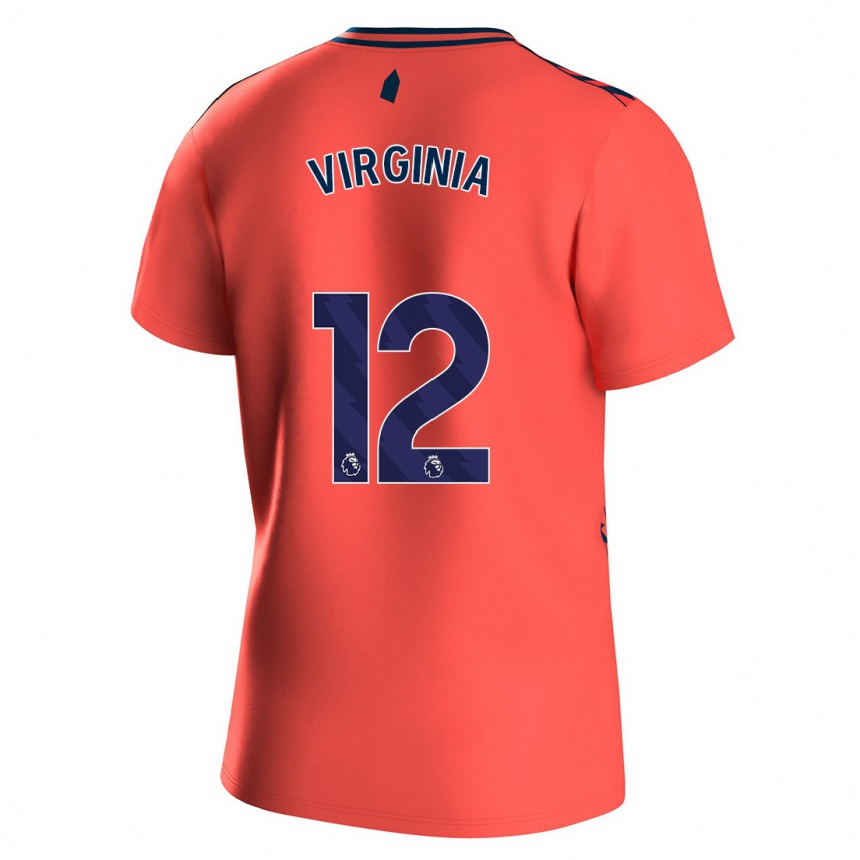 Kids Football João Virgínia #12 Coral Away Jersey 2023/24 T-Shirt Canada