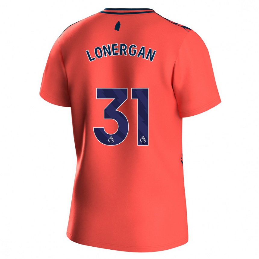 Kids Football Andy Lonergan #31 Coral Away Jersey 2023/24 T-Shirt Canada