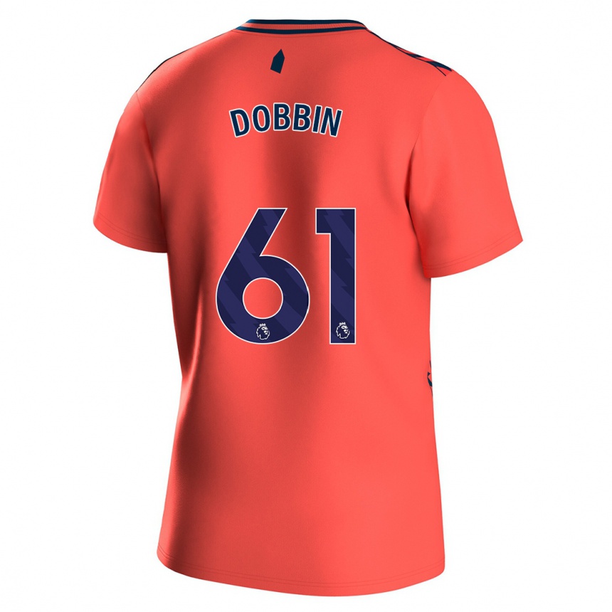 Kids Football Lewis Dobbin #61 Coral Away Jersey 2023/24 T-Shirt Canada