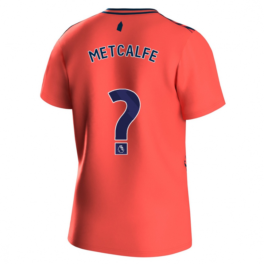 Kids Football Jenson Metcalfe #0 Coral Away Jersey 2023/24 T-Shirt Canada