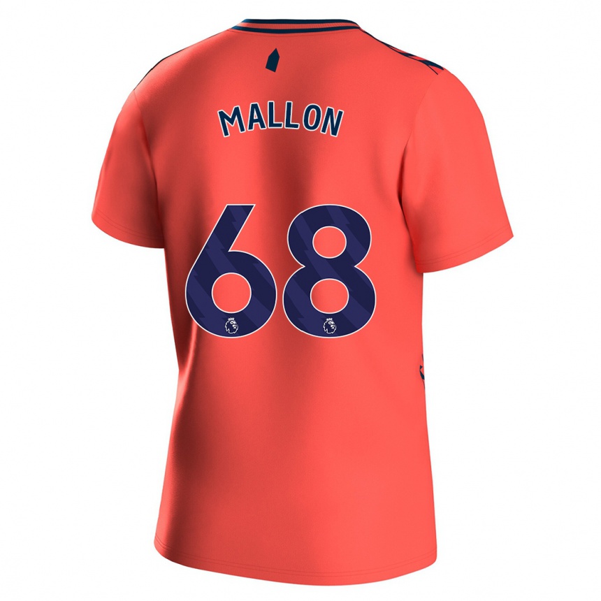 Kids Football Mathew Mallon #68 Coral Away Jersey 2023/24 T-Shirt Canada