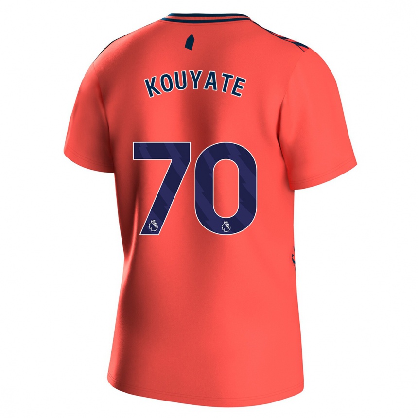 Kids Football Katia Kouyate #70 Coral Away Jersey 2023/24 T-Shirt Canada