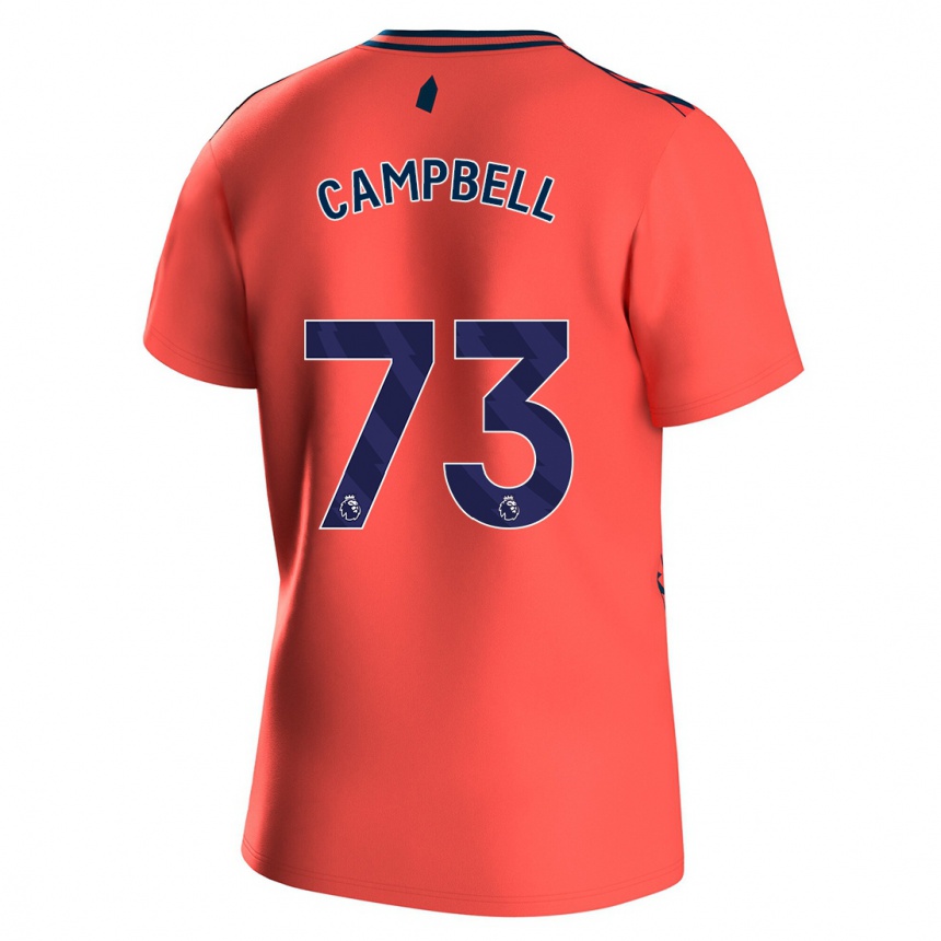 Kids Football Elijah Campbell #73 Coral Away Jersey 2023/24 T-Shirt Canada