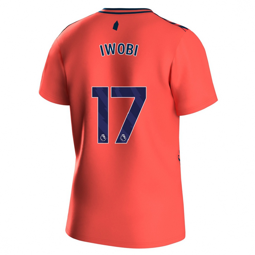 Enfant Football Maillot Alex Iwobi #17 Corail Tenues Extérieur 2023/24 Canada