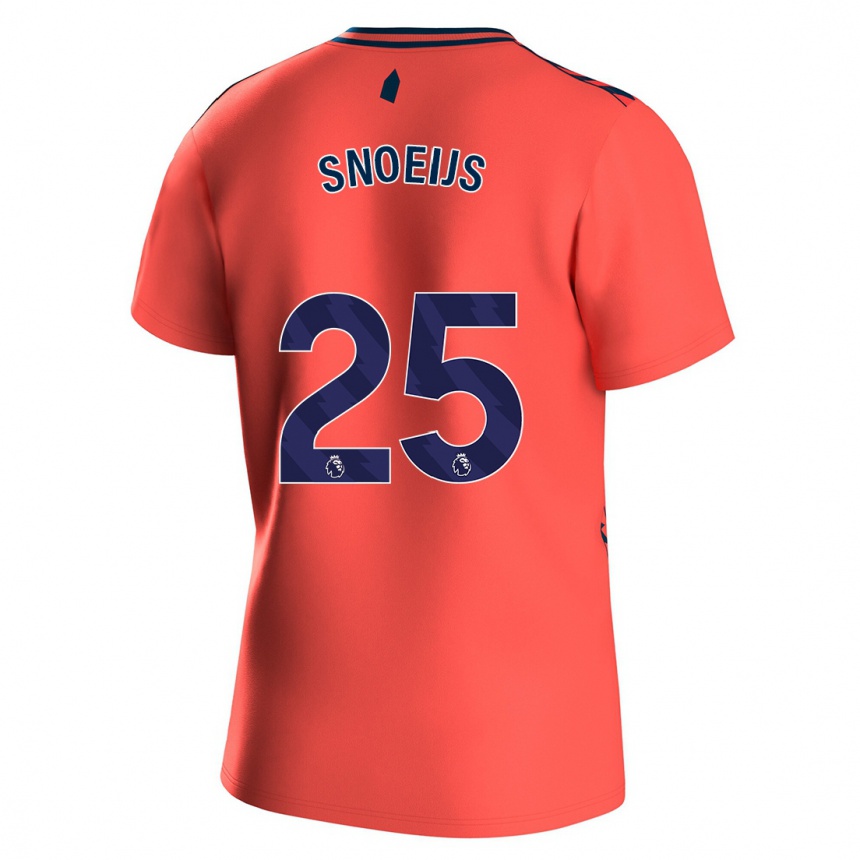 Kids Football Katja Snoeijs #25 Coral Away Jersey 2023/24 T-Shirt Canada