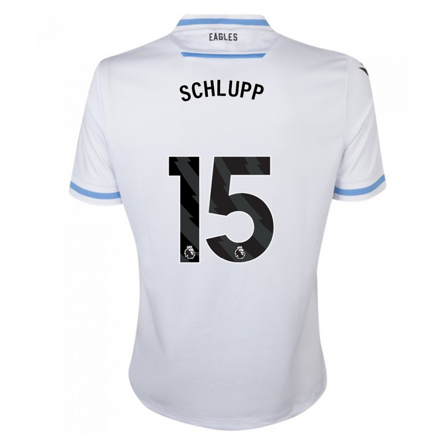 Kids Football Jeffrey Schlupp #15 White Away Jersey 2023/24 T-Shirt Canada