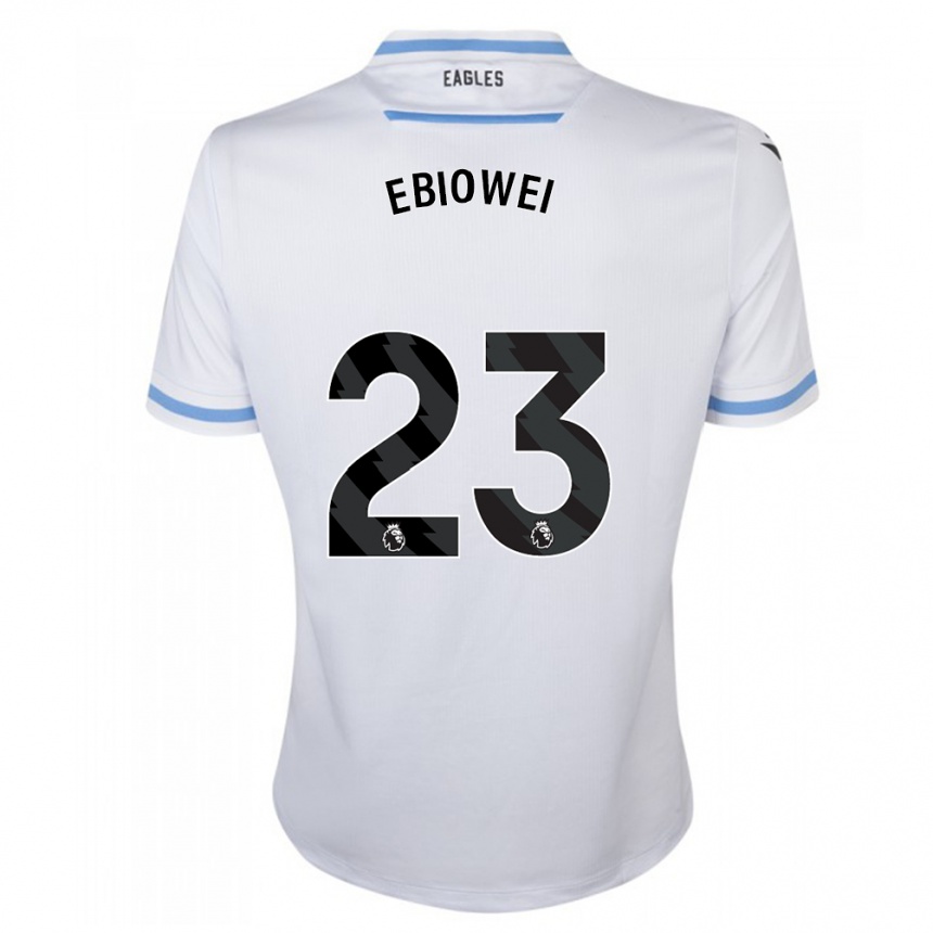 Kids Football Malcolm Ebiowei #23 White Away Jersey 2023/24 T-Shirt Canada