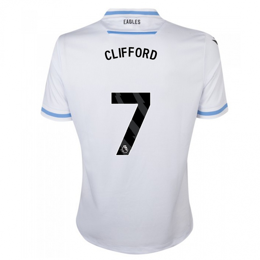 Kids Football Charley Clifford #7 White Away Jersey 2023/24 T-Shirt Canada