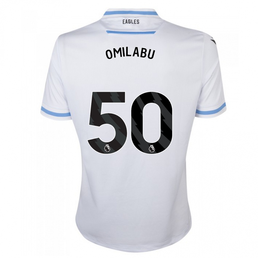 Kids Football David Omilabu #50 White Away Jersey 2023/24 T-Shirt Canada