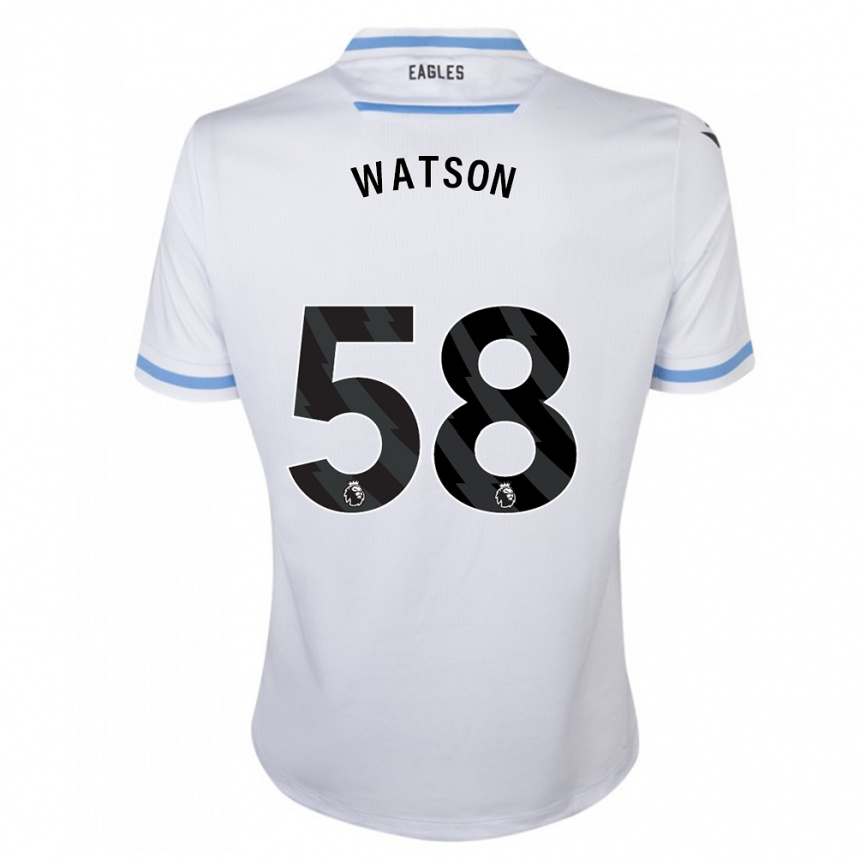 Kids Football Noah Watson #58 White Away Jersey 2023/24 T-Shirt Canada