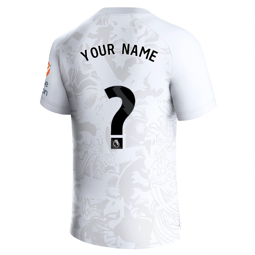 Kids Football Your Name #0 White Away Jersey 2023/24 T-Shirt Canada