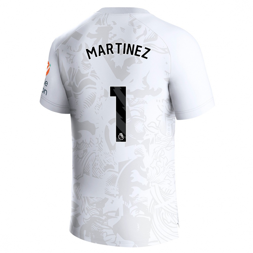 Kids Football Emiliano Martínez #1 White Away Jersey 2023/24 T-Shirt Canada