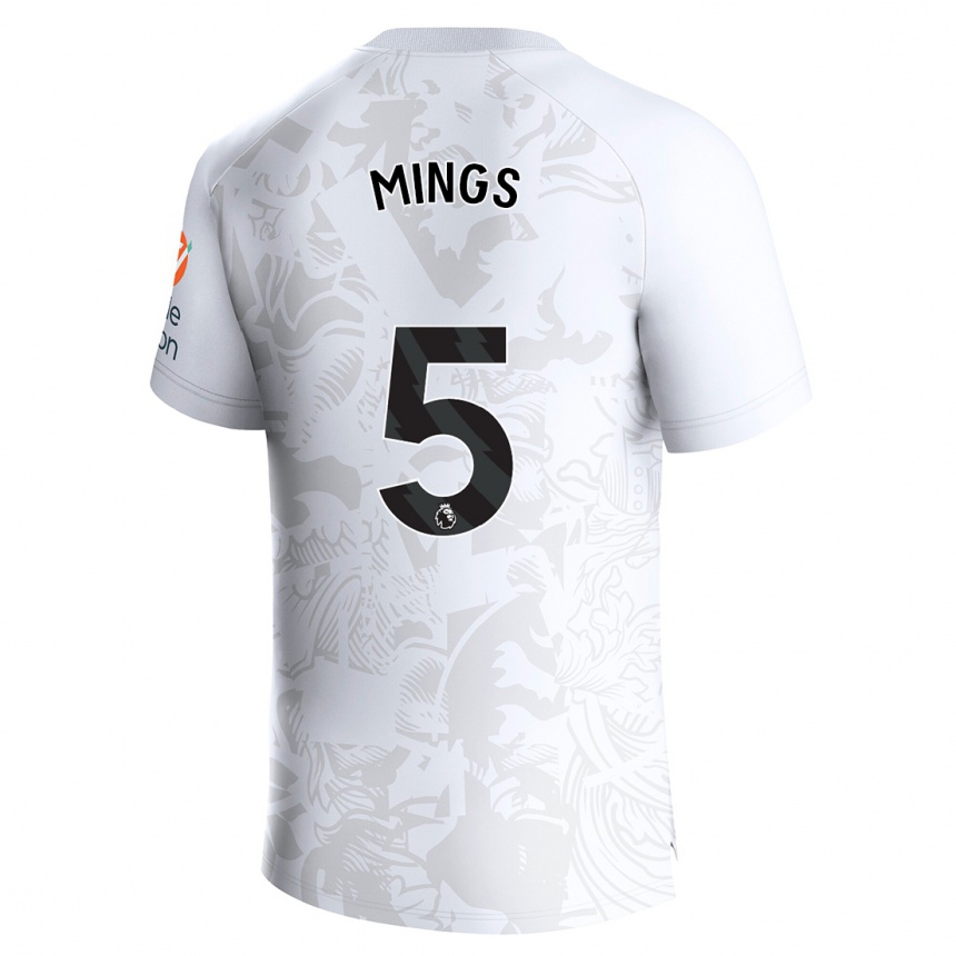 Kids Football Tyrone Mings #5 White Away Jersey 2023/24 T-Shirt Canada