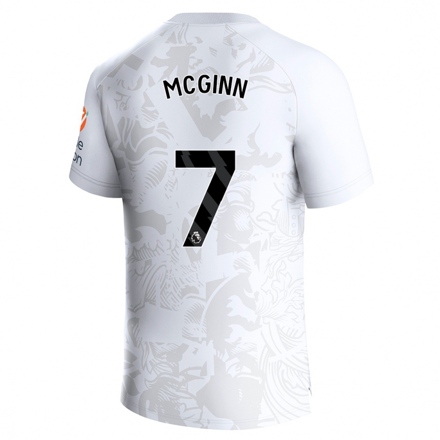 Kids Football John Mcginn #7 White Away Jersey 2023/24 T-Shirt Canada