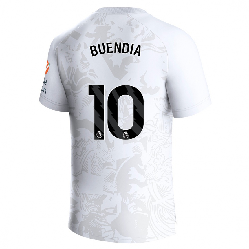 Enfant Football Maillot Emiliano Buendía #10 Blanc Tenues Extérieur 2023/24 Canada