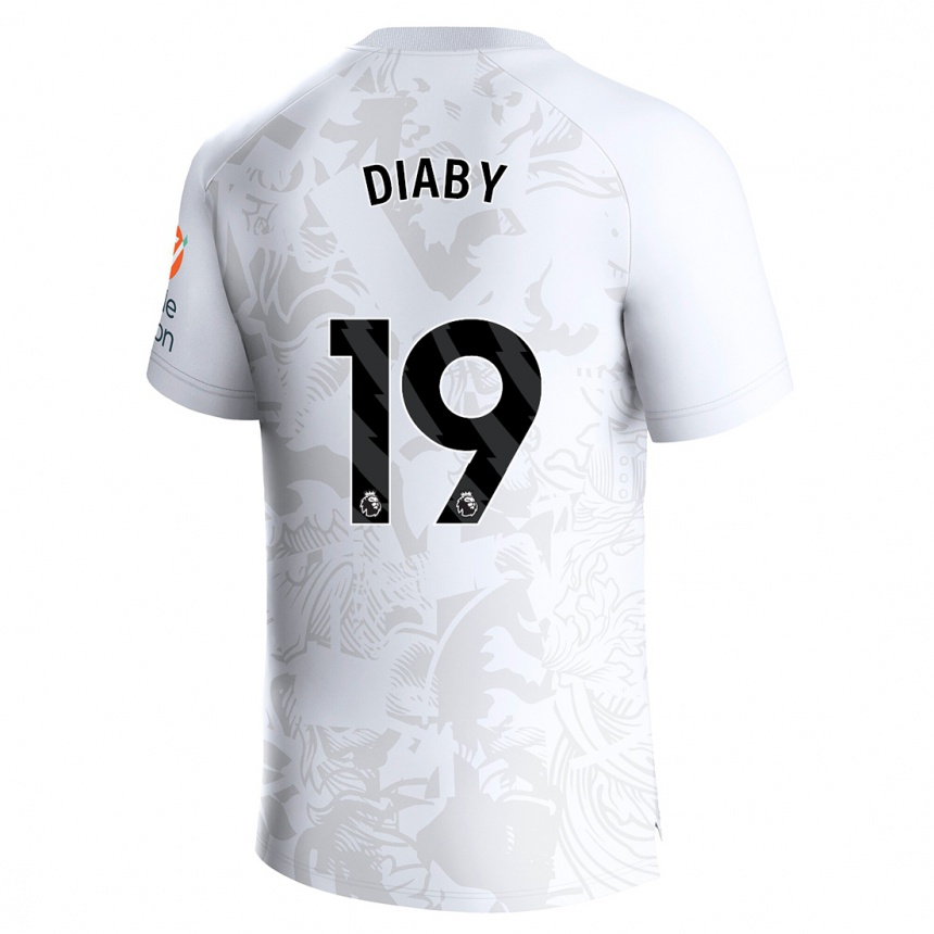 Enfant Football Maillot Moussa Diaby #19 Blanc Tenues Extérieur 2023/24 Canada