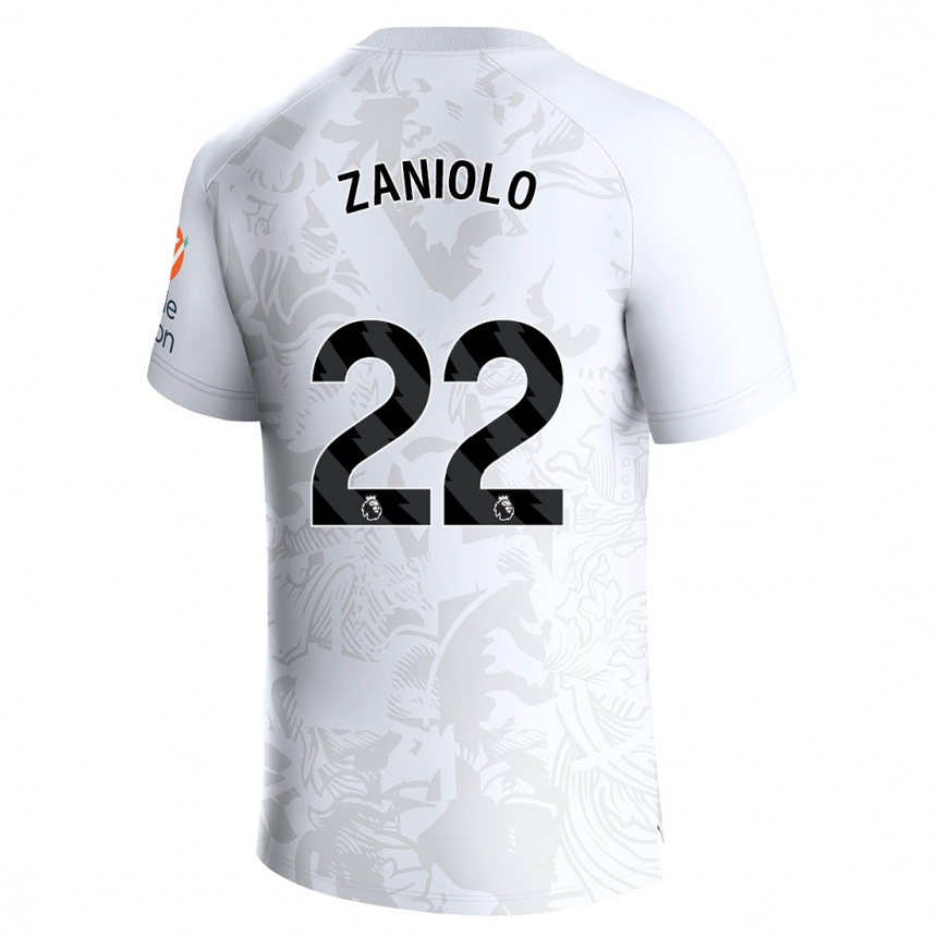 Enfant Football Maillot Nicolò Zaniolo #22 Blanc Tenues Extérieur 2023/24 Canada