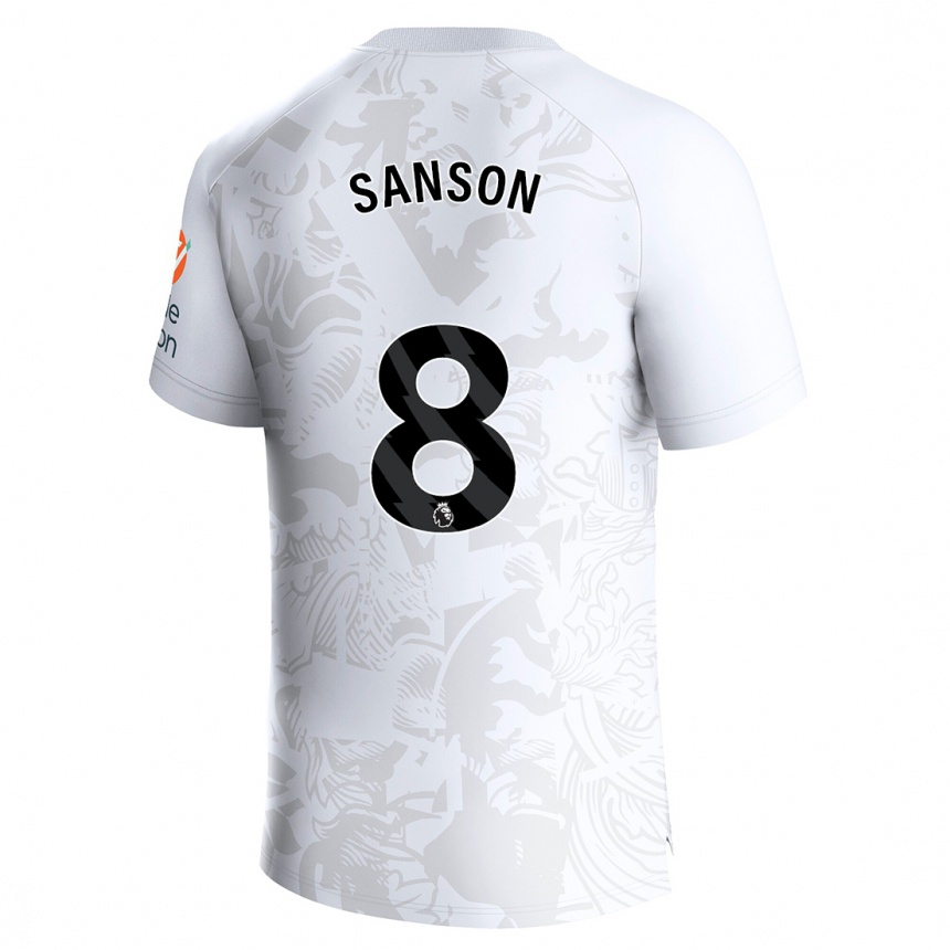 Kids Football Morgan Sanson #8 White Away Jersey 2023/24 T-Shirt Canada