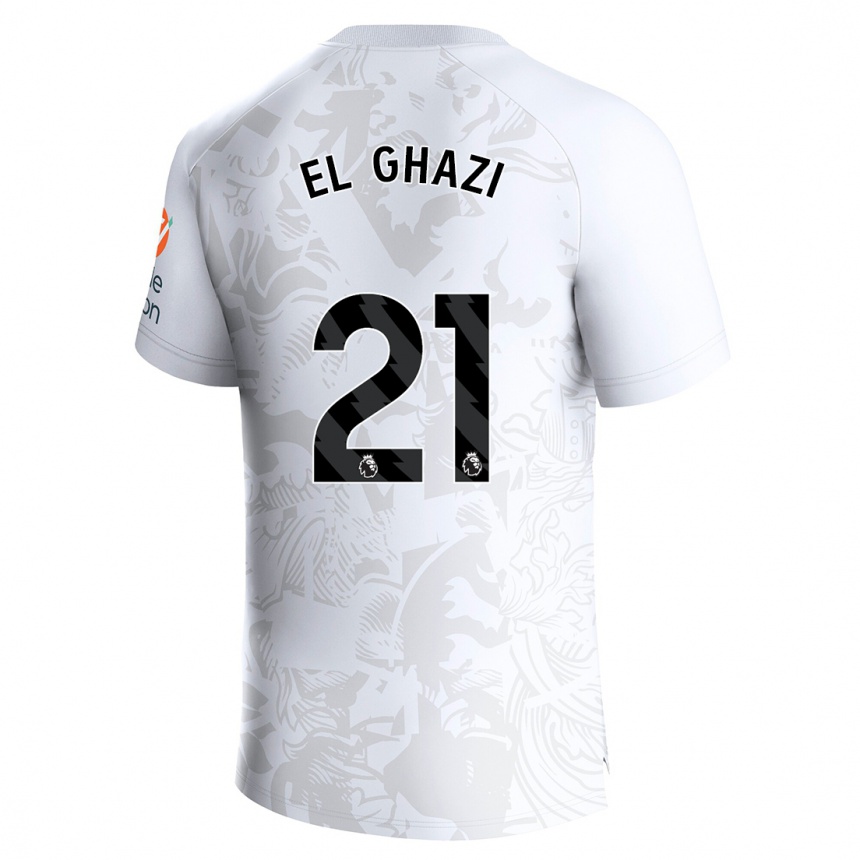 Kids Football Anwar El Ghazi #21 White Away Jersey 2023/24 T-Shirt Canada