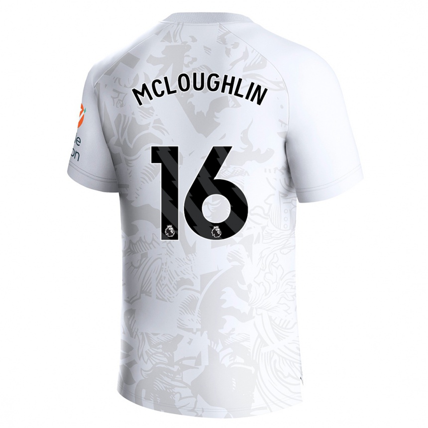 Kids Football Olivia Mcloughlin #16 White Away Jersey 2023/24 T-Shirt Canada