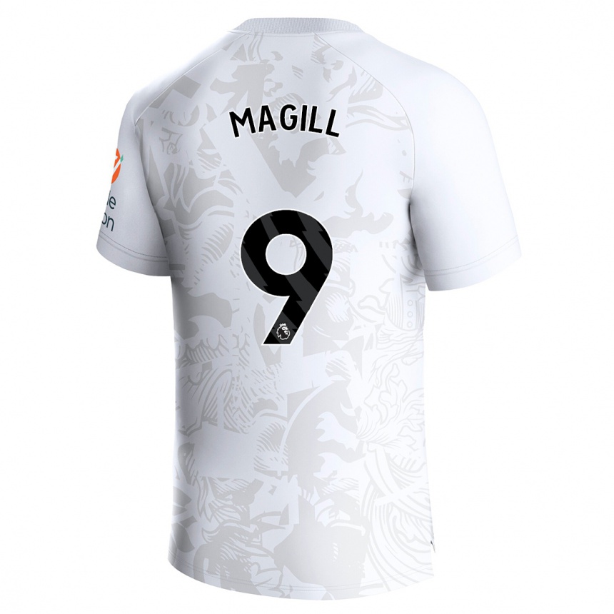 Kids Football Simone Magill #9 White Away Jersey 2023/24 T-Shirt Canada