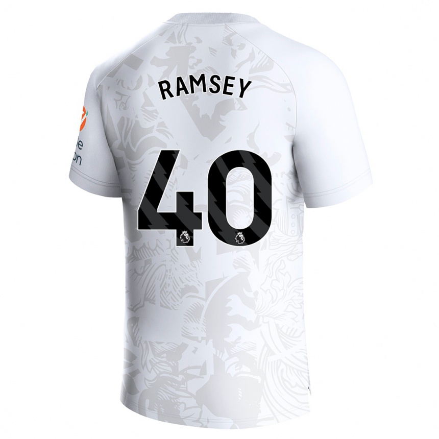 Kids Football Aaron Ramsey #40 White Away Jersey 2023/24 T-Shirt Canada