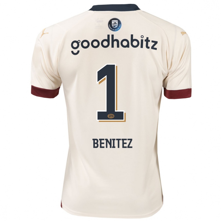 Kids Football Walter Benítez #1 Off-White Away Jersey 2023/24 T-Shirt Canada