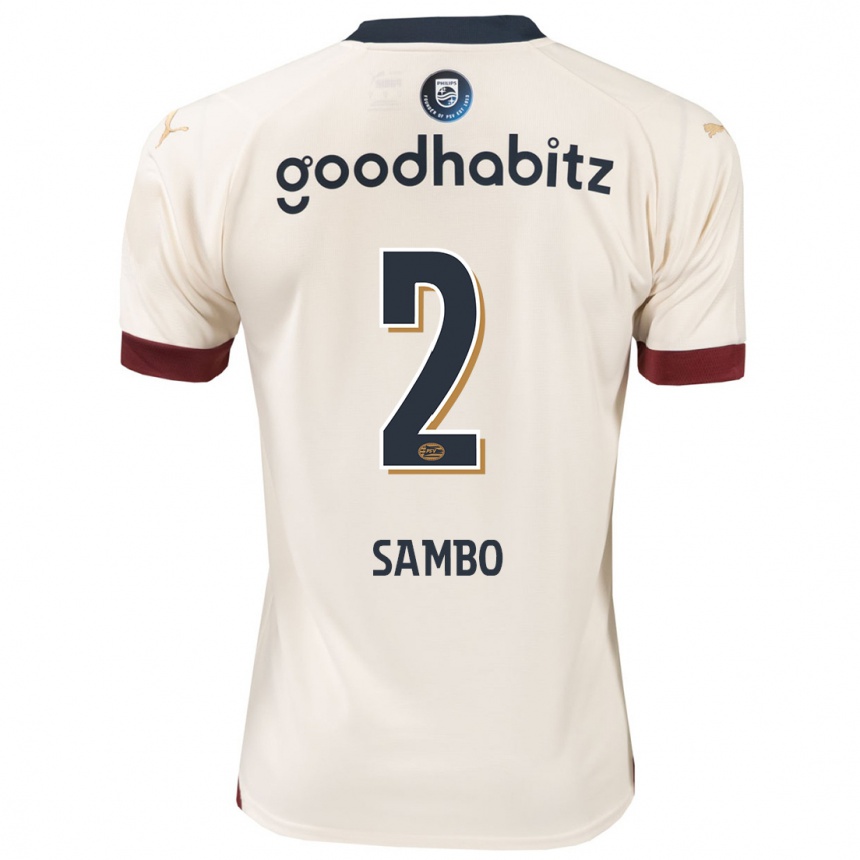 Kids Football Shurandy Sambo #2 Off-White Away Jersey 2023/24 T-Shirt Canada