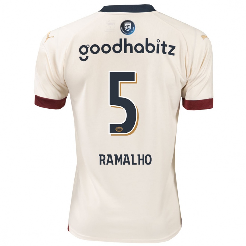 Kids Football André Ramalho #5 Off-White Away Jersey 2023/24 T-Shirt Canada