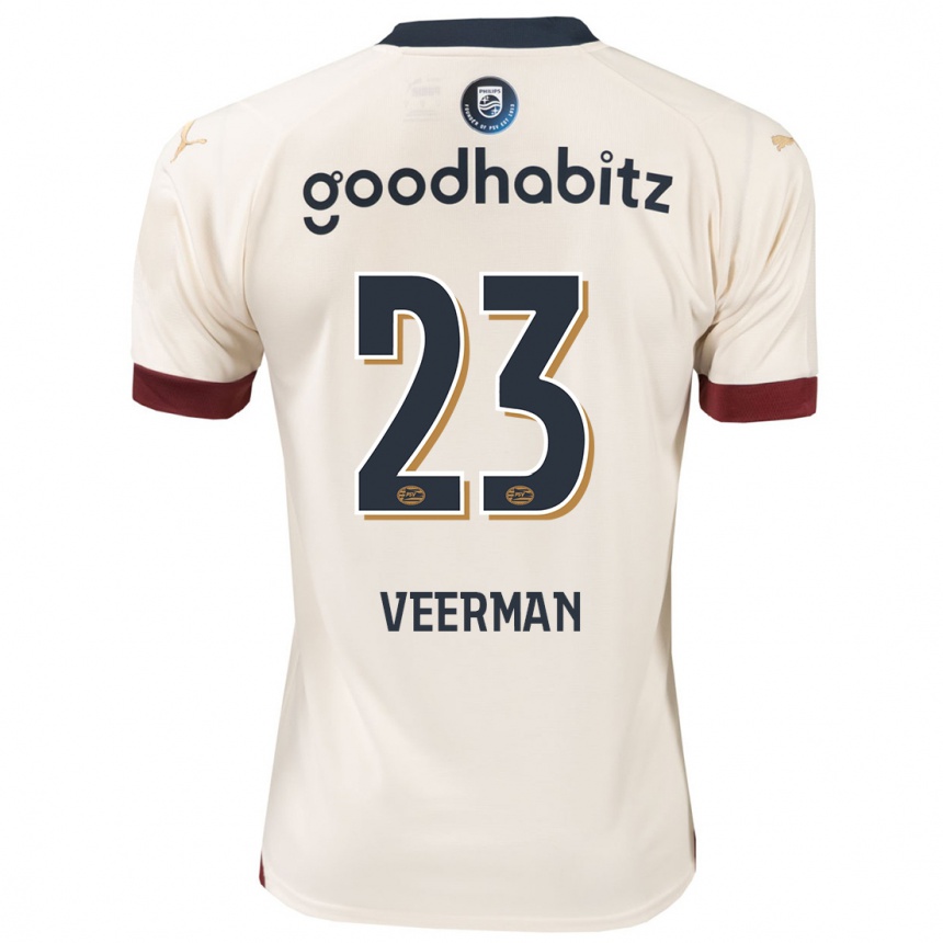 Kids Football Joey Veerman #23 Off-White Away Jersey 2023/24 T-Shirt Canada