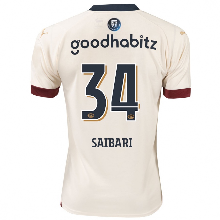 Enfant Football Maillot Ismael Saibari #34 Blanc Cassé Tenues Extérieur 2023/24 Canada