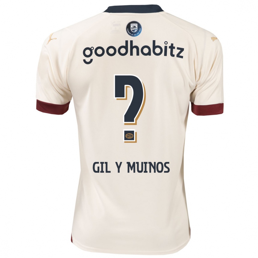 Kids Football Yaël Gil Y Muiños #0 Off-White Away Jersey 2023/24 T-Shirt Canada