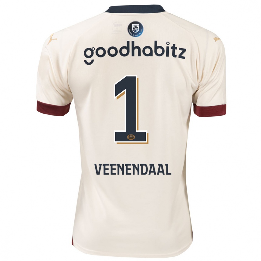 Enfant Football Maillot Sari Van Veenendaal #1 Blanc Cassé Tenues Extérieur 2023/24 Canada