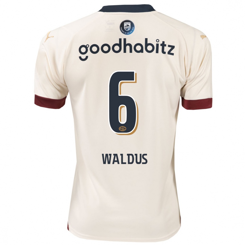 Kids Football Maruschka Waldus #6 Off-White Away Jersey 2023/24 T-Shirt Canada