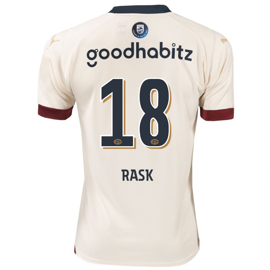 Kids Football Caroline Rask #18 Off-White Away Jersey 2023/24 T-Shirt Canada