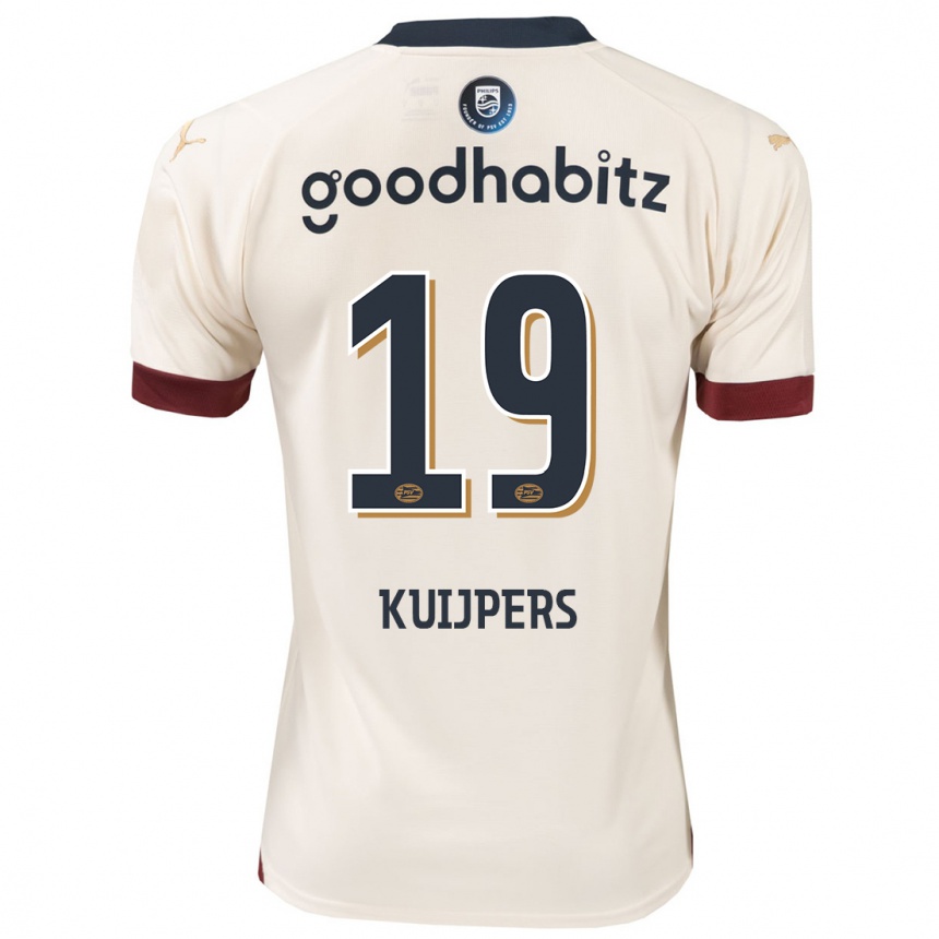 Kids Football Jeslynn Kuijpers #19 Off-White Away Jersey 2023/24 T-Shirt Canada